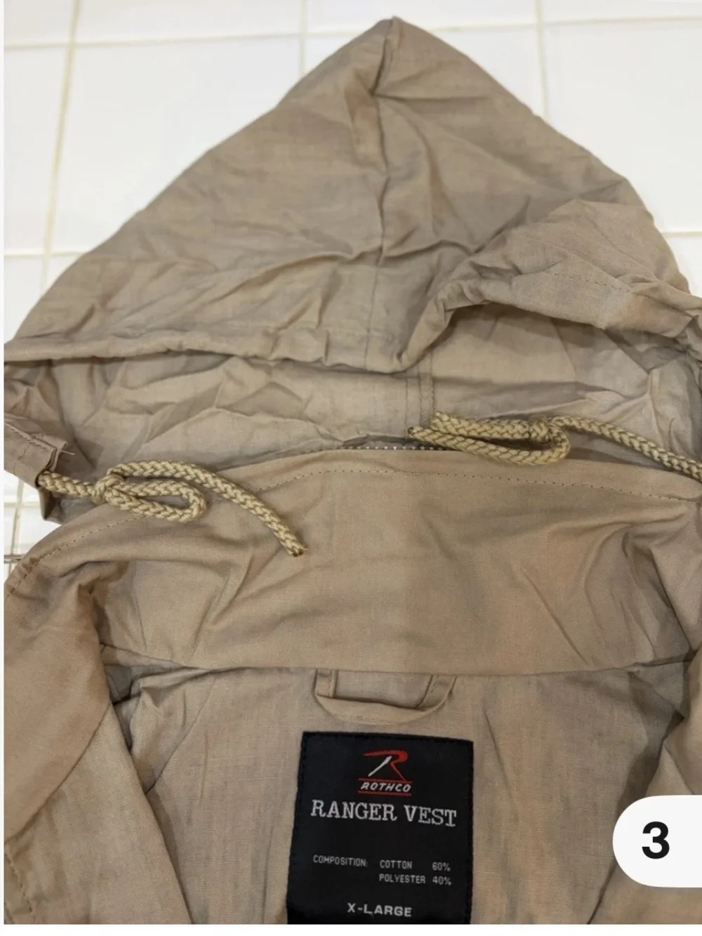 Rothco Men's Tactical Utility Vest - Beige. Size XL